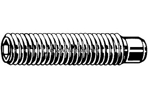 DIN915 Hexagon Socket  Set Screws  With Dog Point 柱端內六角緊定